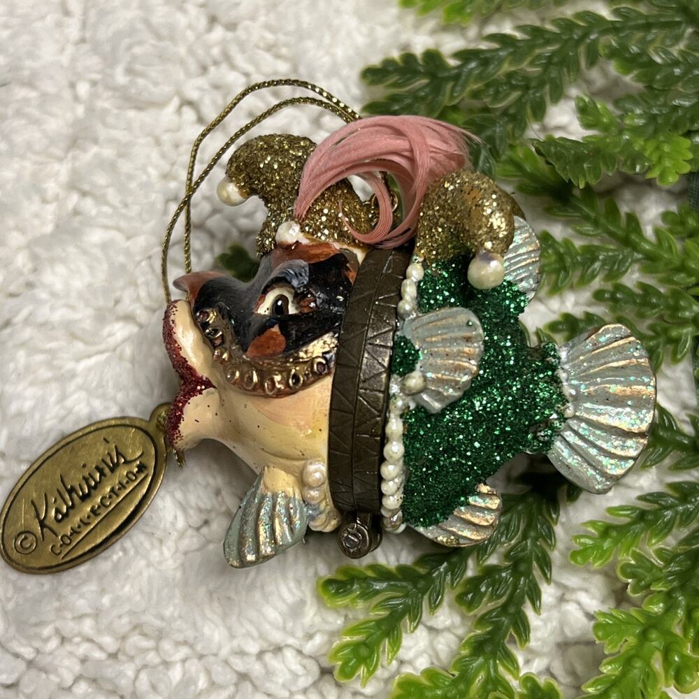 KATHERINE’S Collection KISSING FISH Christmas Ornament Hinged Trinket Box